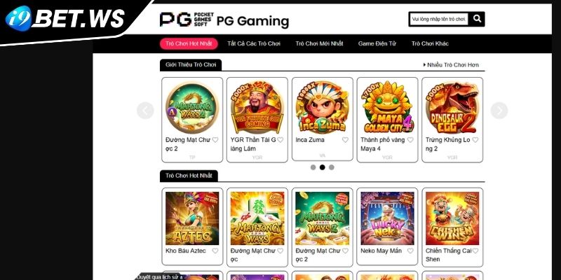 Ưu điểm nổi bật của sảnh nổ hũ PG I9BET